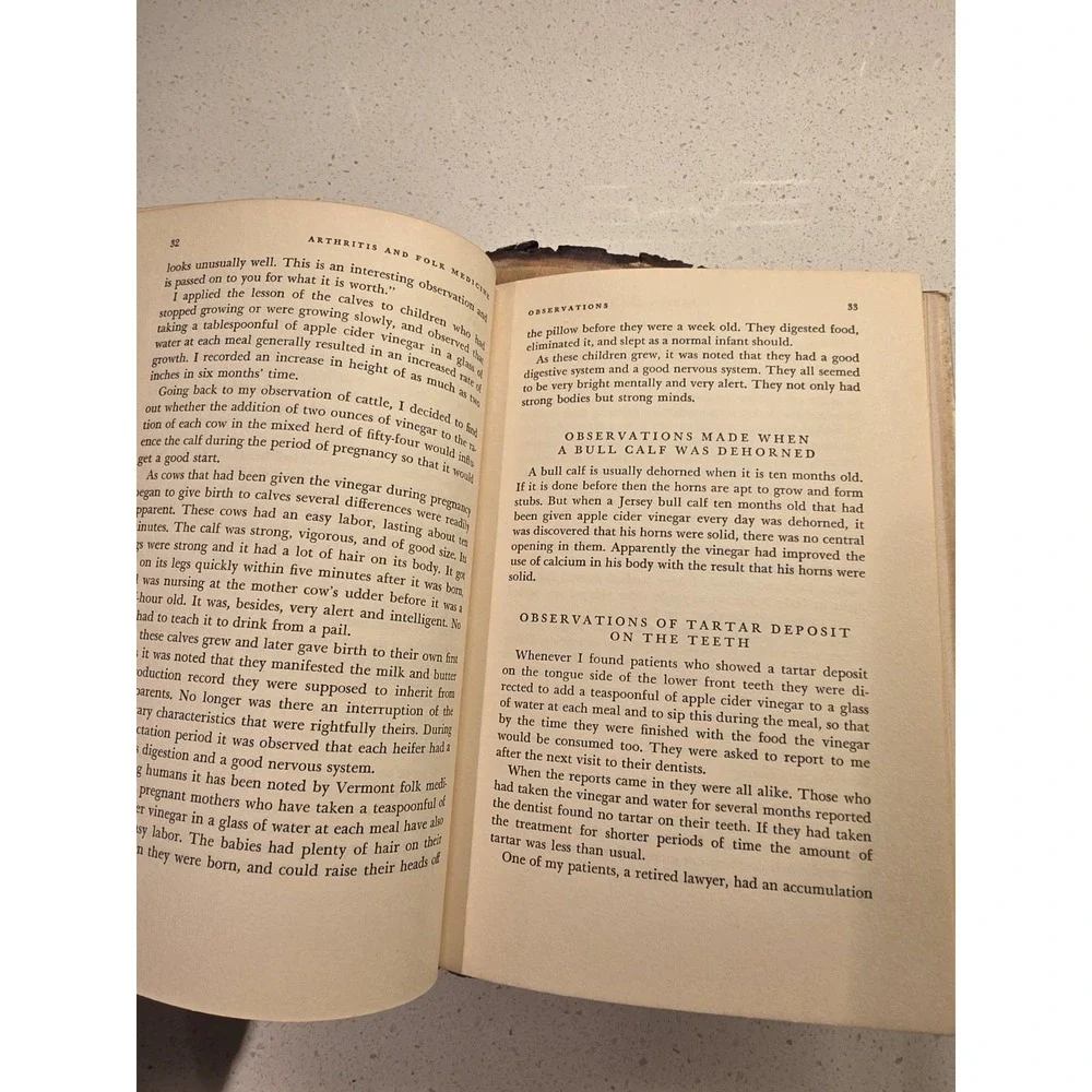 D. C. Jarvis, M. D. Arthritis Folk Medicine  1st Edition 1960